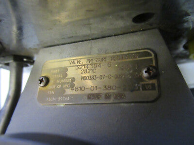 HONEYWELL NSN 4810-01-380-223 PN 3214394-6 VALVE PRESS AIRCRAFT AS PICTURED &LOB