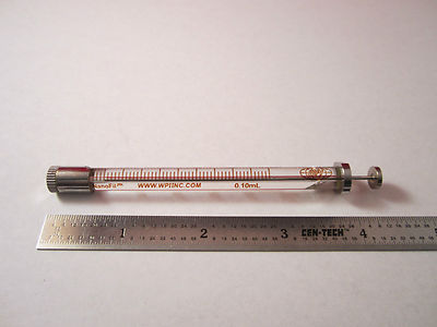 Wpi Glass Syringe 0.1 ml Gas Chromatography [cracked at the end plunger]
