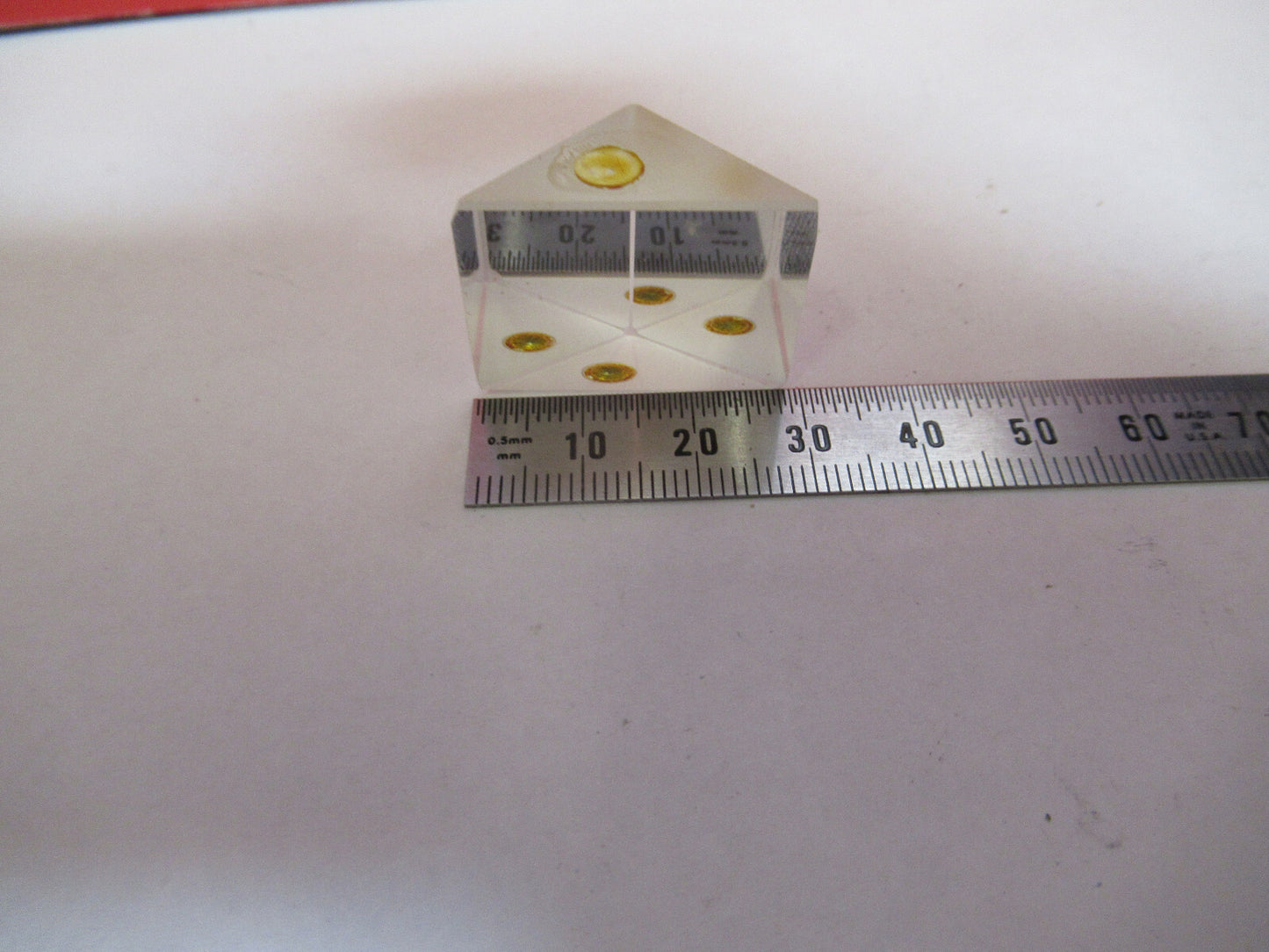 OPTICAL BAUSCH LOMB GLASS PRISM OPTICS AS PICTURED F8-A-33