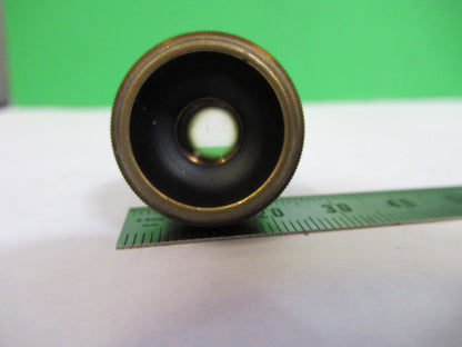 ANTIQUE BAUSCH LOMB BRASS OBJECTIVE 10X MICROSCOPE PART AS PICTURED S7-A-28