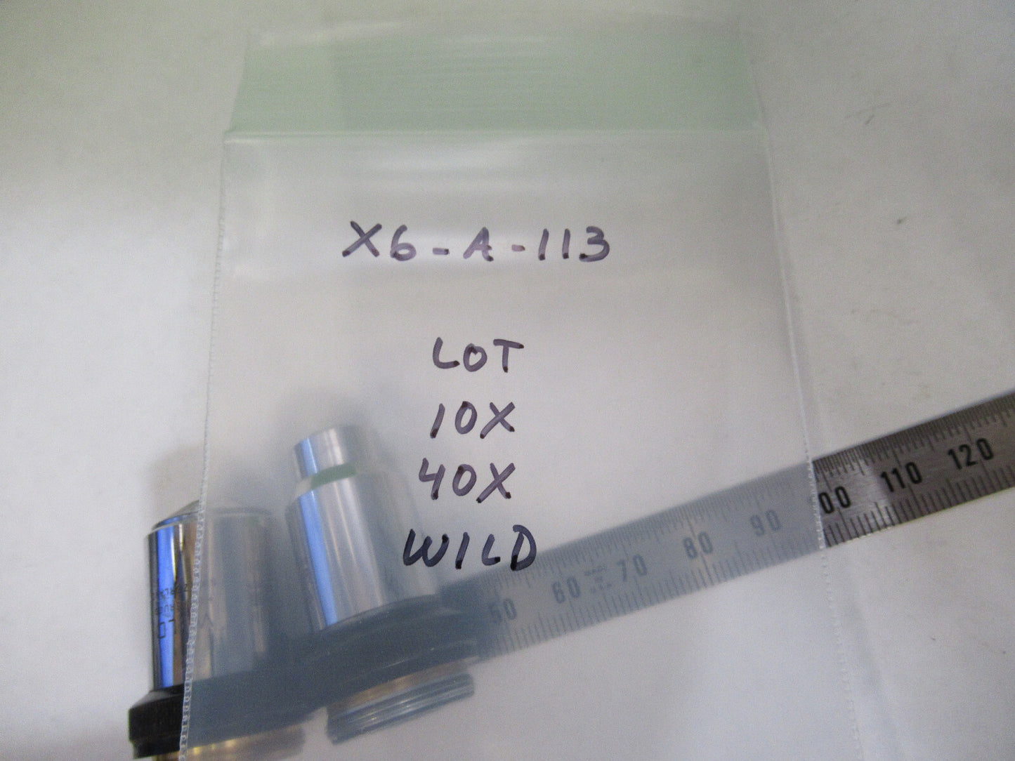 LOT 2 EA WILD M20 M11 OBJECTIVE 10X 40X MICROSCOPE PART AS PICTURED X6-A-113