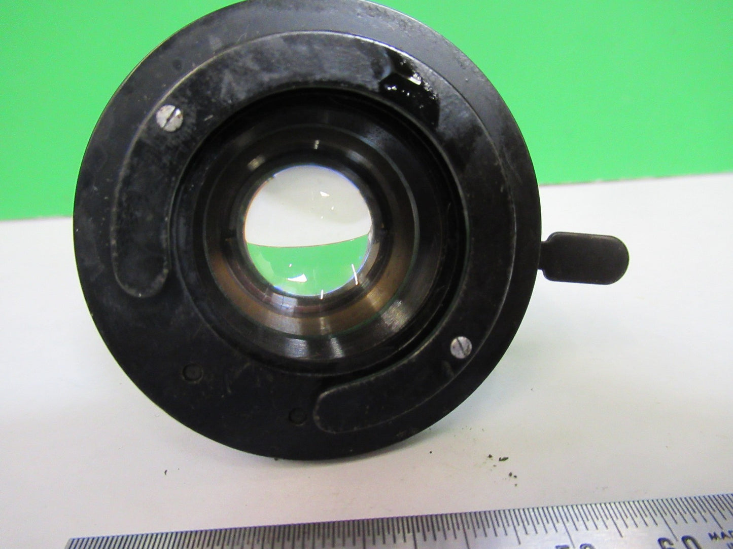 BAUSCH LOMB ANTIQUE CONDENSER IRIS ASSEMBLY MICROSCOPE PART AS PICTURED T3-B-49