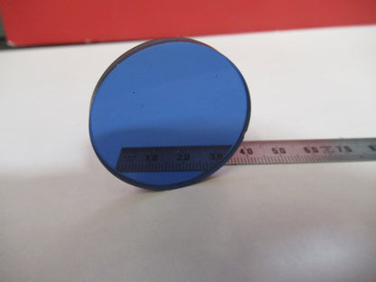 ANTIQUE BAUSCH LOMB BLUE GLASS FILTER OPTICS MICROSCOPE PART AS PICTURED T7-A-26