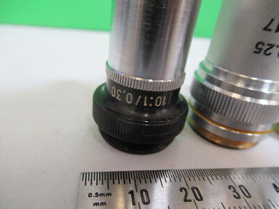 ASSORTED OBJECTIVES LENSES OPTICS LOT MICROSCOPE PART AS PICTURED Z1-A-63