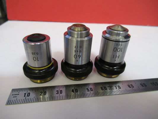 Lot Objectives Lenses Nikon Japan Optics Microscope Part
