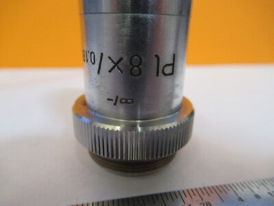 LEITZ WEZTLAR OBJECTIVE PL 8X INFINITY OPTICS MICROSCOPE PART AS PIC &H8-C-19