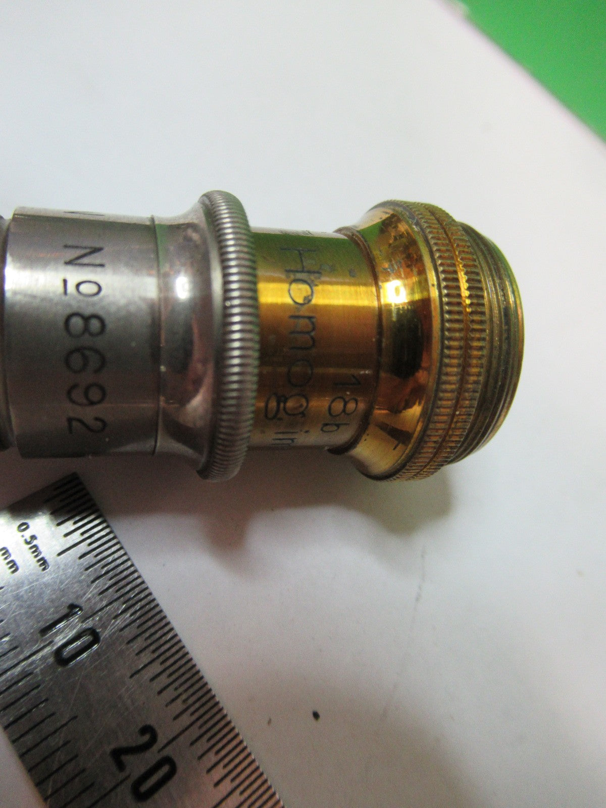 ANTIQUE BRASS REICHERT AUSTRIA OBJECTIVE MICROSCOPE PART AS PICTURED T6-A-39