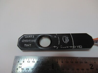 CTS QUARTZ LAMBDA SLIDE POLARIZATION OPTICS MICROSCOPE PART AS PICTURED A7-A-11A