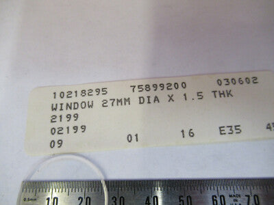 Optical Glass 27mm diameter 1.5mm thk Round Window Optics