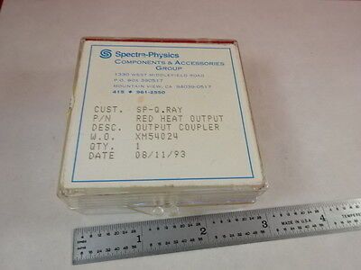 SPECTRA PHYSICS RED HEAT OUTPUT COUPLER LENS LASER OPTICS AS PICTURED &S4-C-14