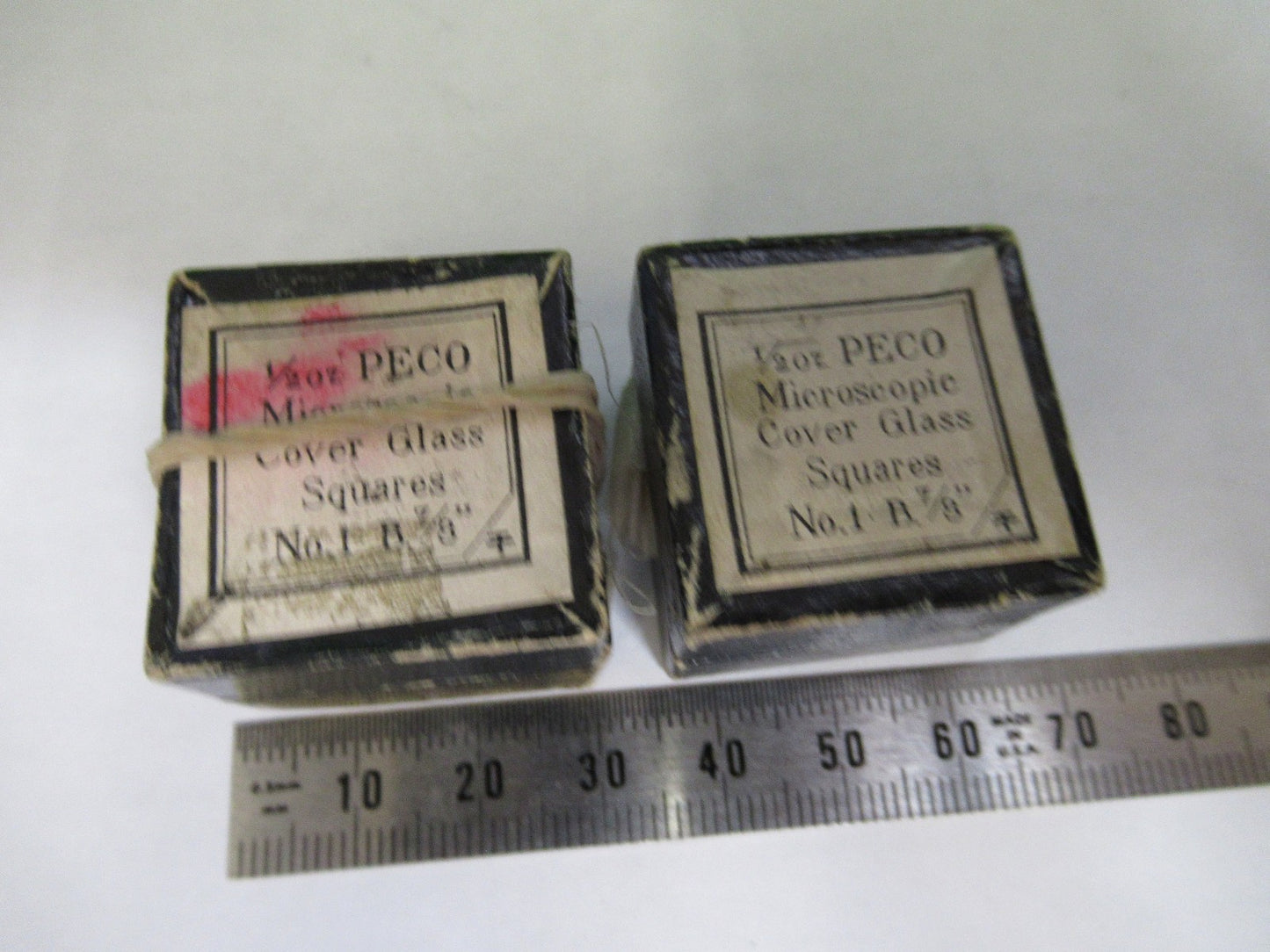 ANTIQUE COVER GLASS PILL BOXES MICROSCOPE PART AS PICTURED Y3-B-22