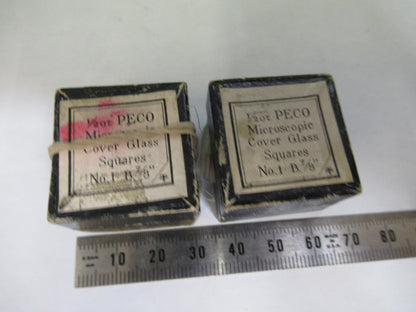 ANTIQUE COVER GLASS PILL BOXES MICROSCOPE PART AS PICTURED Y3-B-22