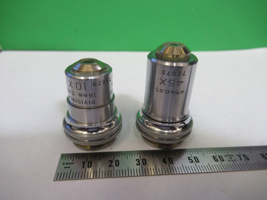 Lot Objectives Lenses Vintage Bausch & Lomb Microscope Part