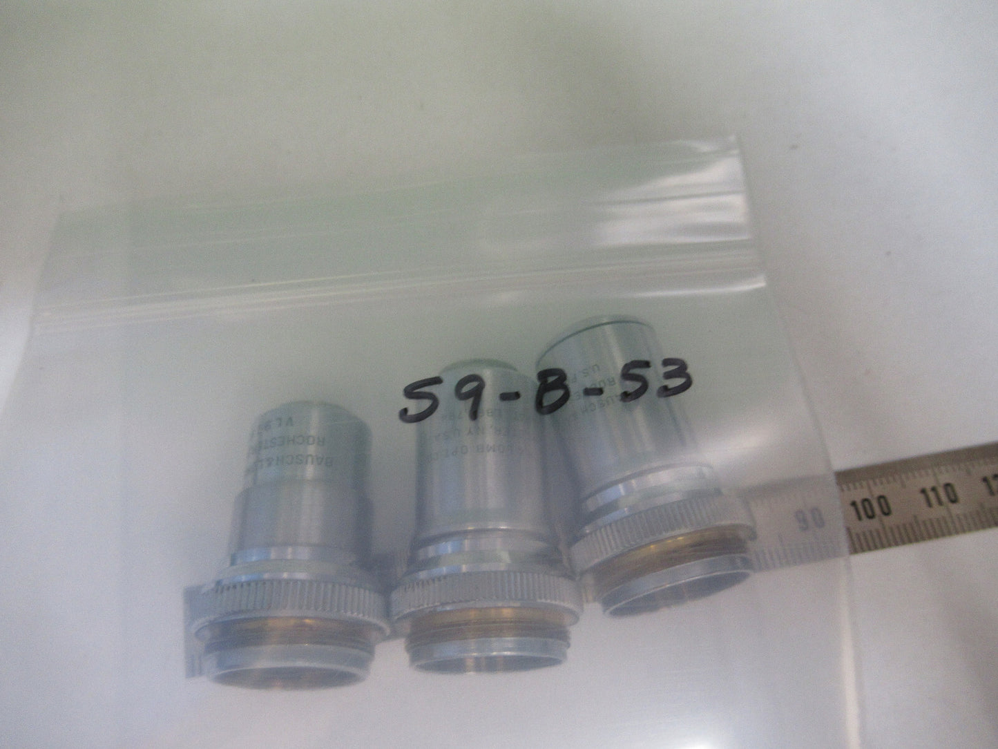 LOT OBJECTIVES LENSES BAUSCH LOMB MICROSCOPE PART AS PICTURED &S9-B-53