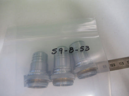 LOT OBJECTIVES LENSES BAUSCH LOMB MICROSCOPE PART AS PICTURED &S9-B-53