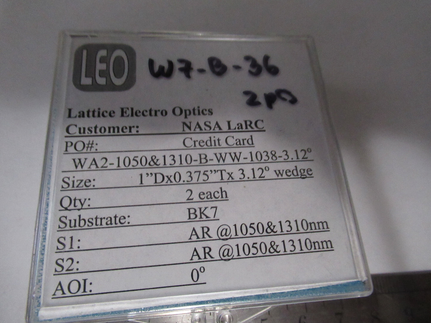 ex Nasa Optical Lot 1050 nm Lenses Laser Optics
