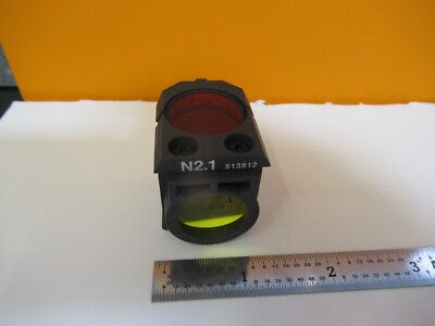 LEITZ LEICA FLUORESCENCE N2.1 513812 FILTER CUBE MICROSCOPE PART AS PIC &H8-B-07
