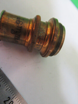 Antique Brass Spencer Lens Co. 12X Lens Objective Microscope Part