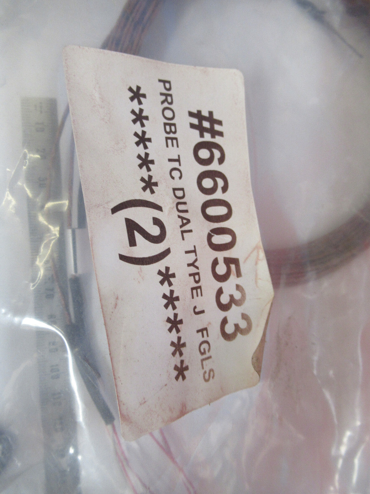 LOT 2 EA DUAL THERMOCOUPLE J TYPE PROBE TEMPERATURE SENSOR AS PICTURED T1-A-87