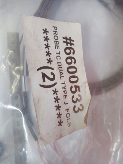 LOT 2 EA DUAL THERMOCOUPLE J TYPE PROBE TEMPERATURE SENSOR AS PICTURED T1-A-87