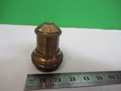 ANTIQUE BAUSCH LOMB BRASS 16mm OBJECTIVE MICROSCOPE PART AS PICTURED &Z1-A-29