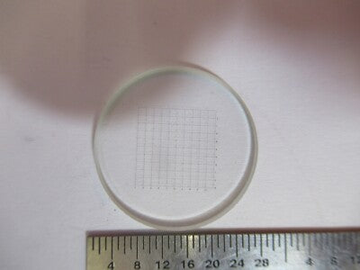OPTICAL RETICLE SQUARE GRID INSERT OPTICS MICROSCOPE PART AS PICTURED &A5-A-38
