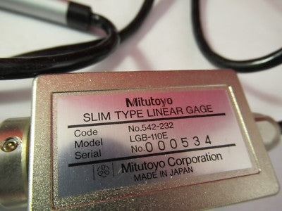 Mitutoyo Japan Slim Linear Gage 542-232 LGB-110E Microscope Part