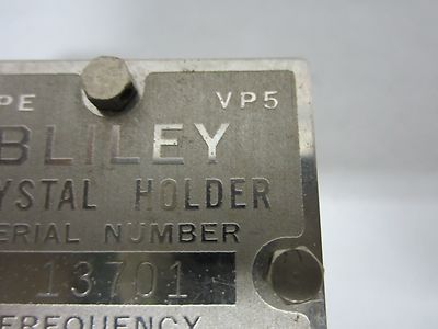 VINTAGE WWII BLILEY VP5 QUARTZ CRYSTAL FREQUENCY CONTROL HAM RADIO BIN#L7-29
