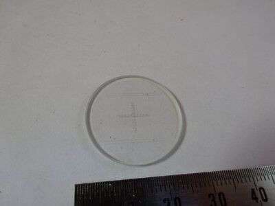 CROSSHAIR RETICLE MICROMETER for OCULAR MICROSCOPE OPTICS AS IS &51-A-47