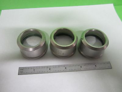 Microscope Part Lot 3 Ea American Optical Co. Stereo Objective American Optics