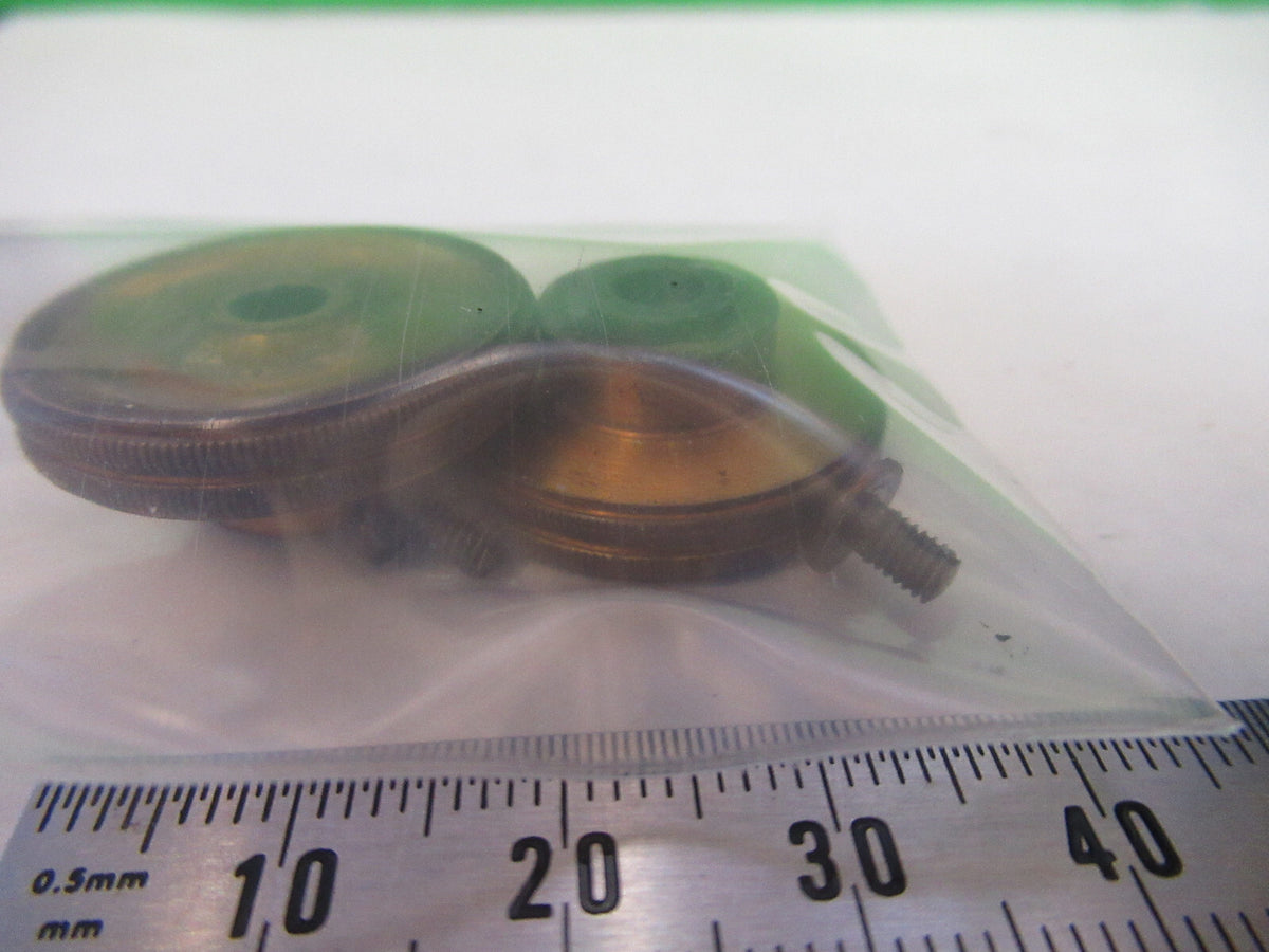 ANTIQUE BAUSCH LOMB MINI KNOBS BRASS MICROSCOPE PART AS PICTURED S1-B-13