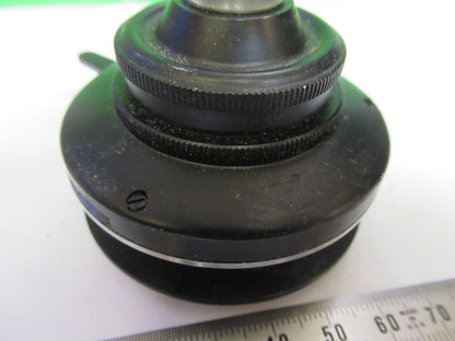 SPENCER AO CONDENSER + IRIS OPTICS ANTIQUE MICROSCOPE PART as pic T6-A-75