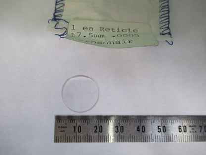 OPTICAL GLASS RETICLE CROSSHAIR PATTERN MICROSCOPE PART AS PICTURED U8-A-66