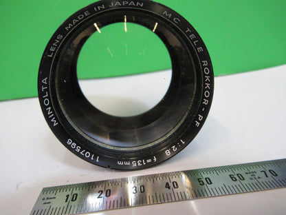 Lens Camera Minolta Japan F 1:2.8 135mm Optics
