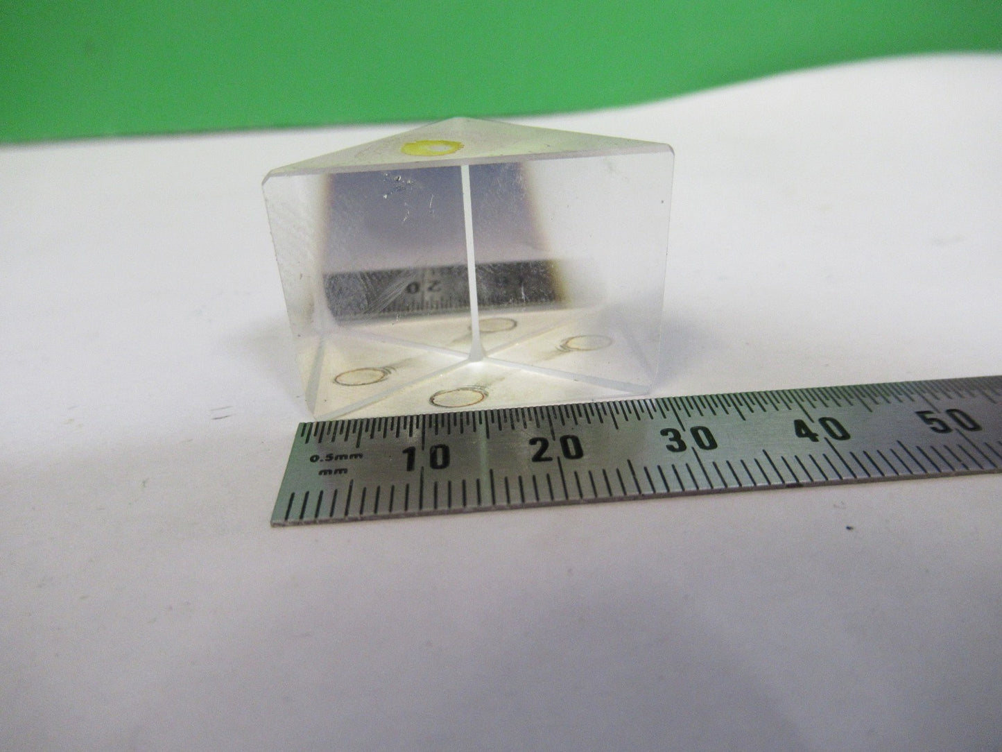 ANTIQUE BAUSCH LOMB GLASS PRISM OPTICS MICROSCOPE PART AS PICTURED  V3-A-57