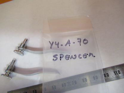 SPENCER AO PAIR CLIPS STAGE MICROSCOPE PART AS PICTURED Y4-A-70