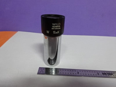 WILD HEERBRUGG SWISS W 15xK OPTICS MICROSCOPE EYEPIECE OPTICAL OCULAR &AC-21