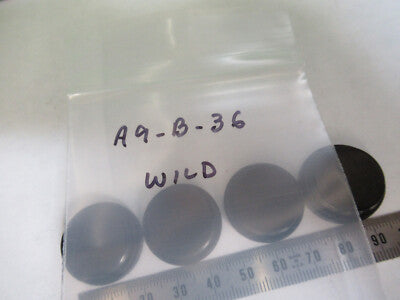 WILD HEERBRUGH PLASTIC CAPS LOT OBJECTIVE MICROSCOPE PART AS PICTURED &A9-B-36