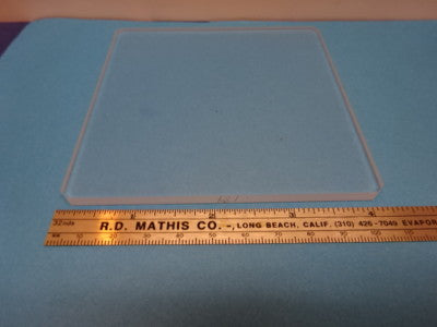 MICROSCOPE PART OPTICAL SQUARE GLASS STAGE OPTICS AS IS  #90-64