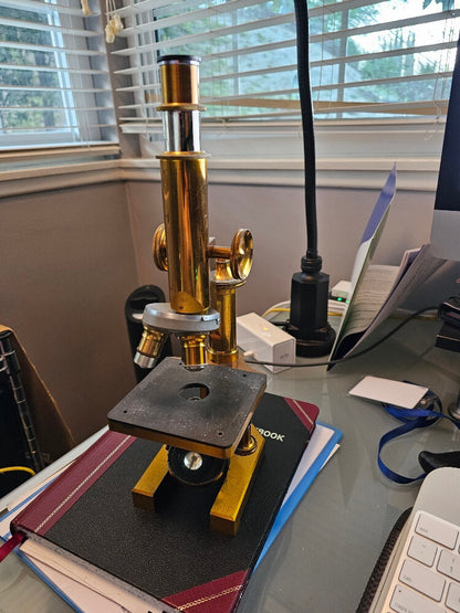 Antique Brass Rare R J Beck London Collectable Microscope
