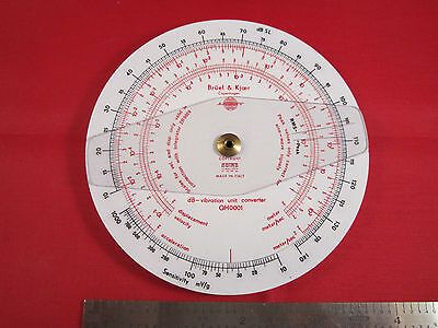 BRUEL KJAER QH0001 ITALY RULER ACCELEROMETER VELOCITY DISPLACEMENT CALCULATOR #2