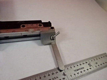 STAGE MICROMETER JAPAN CLIPS MICROSCOPE PART AS IS &33-A-77