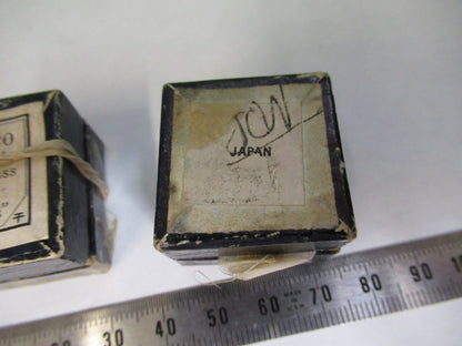 ANTIQUE COVER GLASS PILL BOXES MICROSCOPE PART AS PICTURED Y3-B-22