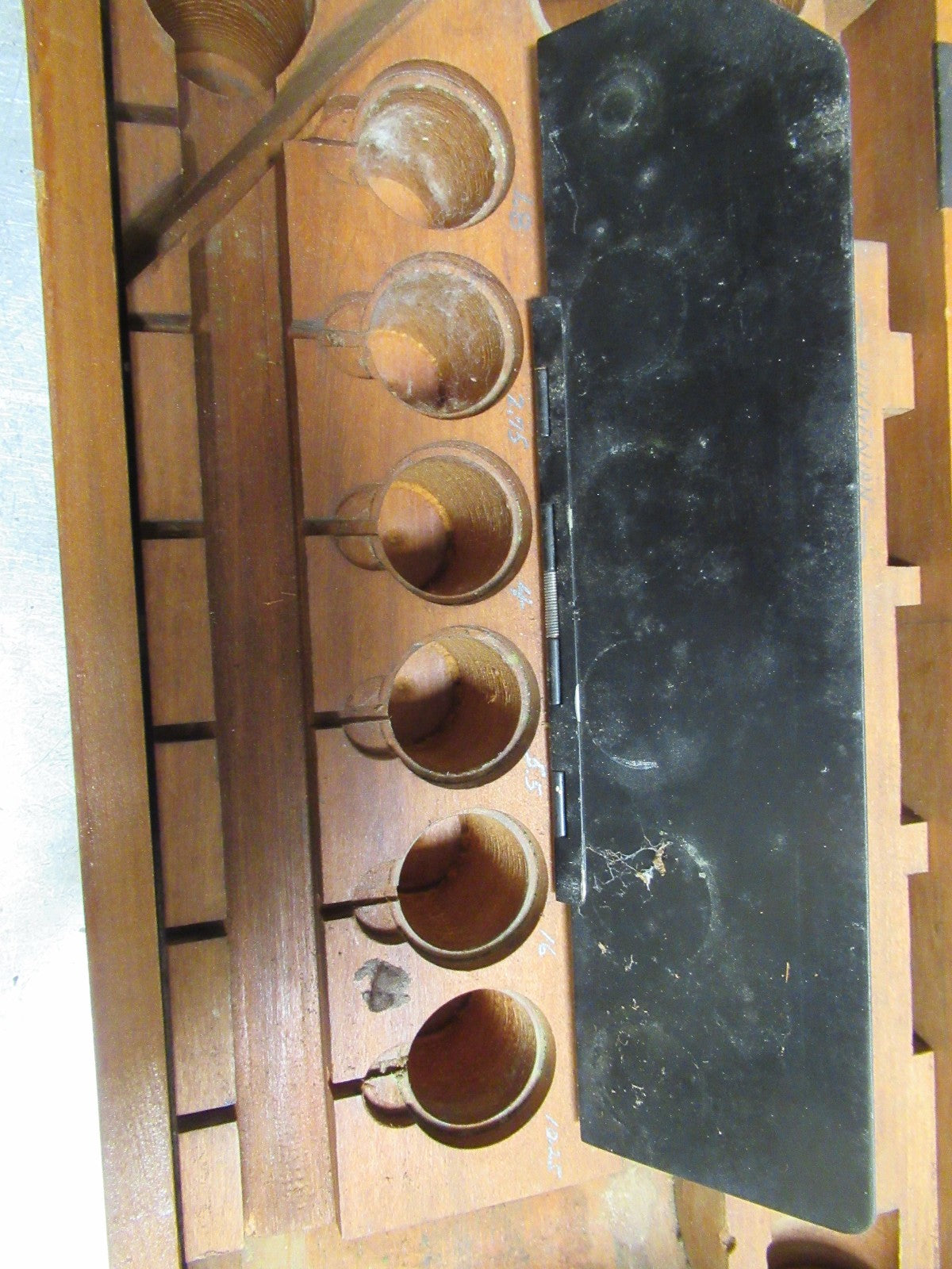 ANTIQUE WOOD BOX BAUSCH LOMB ACCESSORIES EMPTY MICROSCOPE PART AS PICTURED TD-4