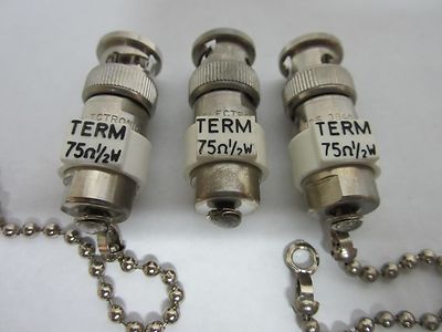 LOT 3 EA 75 OHMS TERMINATION RF MICROWAVE FREQUENCY BIN#F3-66