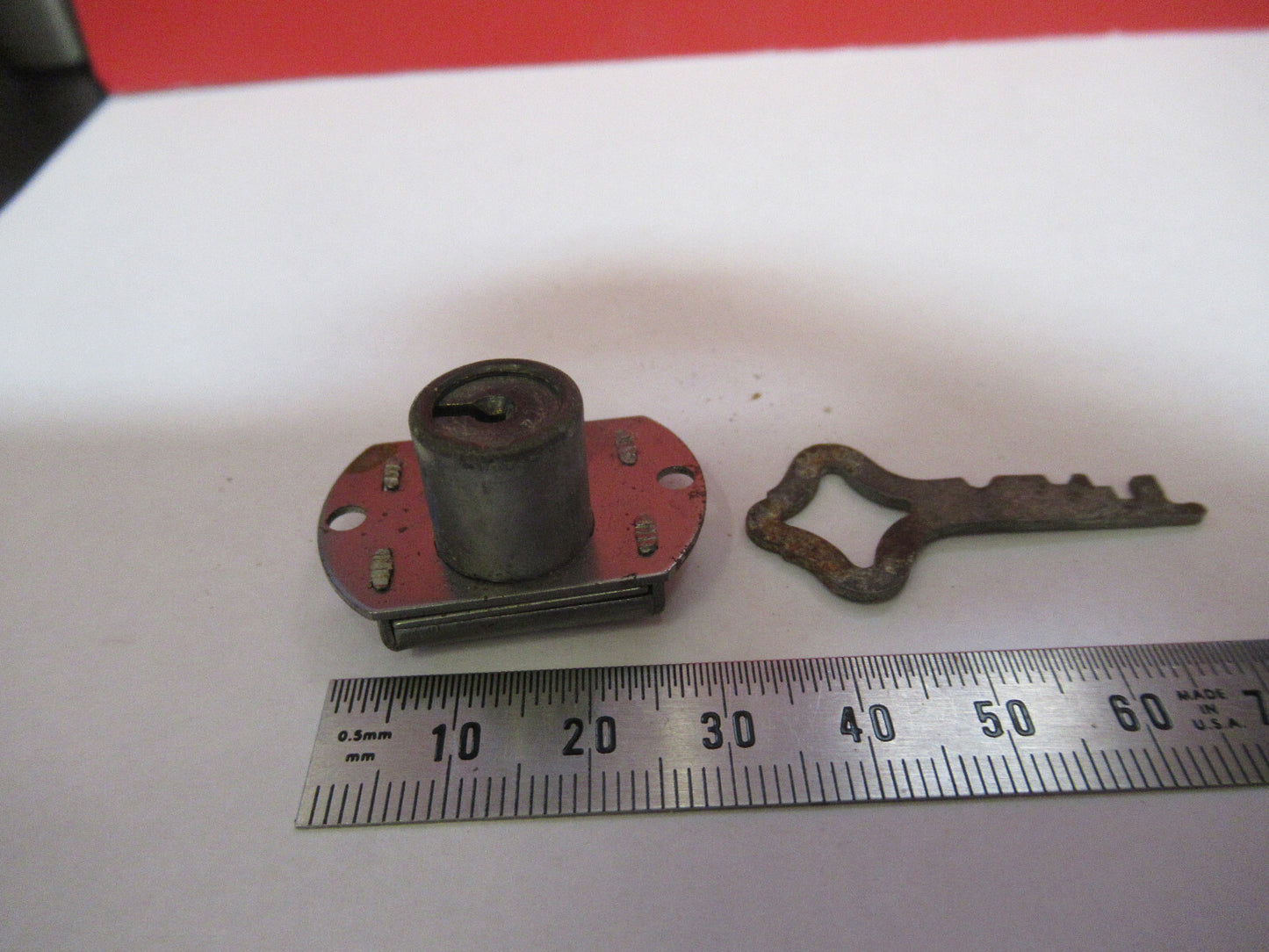 Nikon Japan Lock + Key Assembly for wood Microscope Box