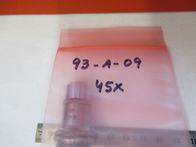 LEITZ WEZTLAR 45X OBJECTIVE LENS MICROSCOPE PART OPTICS AS PICTURED &93-A-09