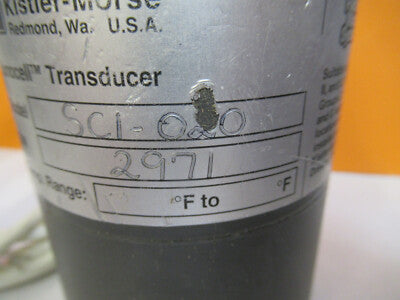 KISTLER MORSE SONOCELL ULTRASONIC SILO SENSOR SCI-020 kHz AS PICTURED #W3-B-47