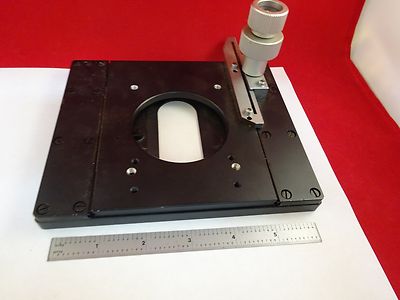 MICROSCOPE PART STAGE TABLE MICROMETER  BIN#N3