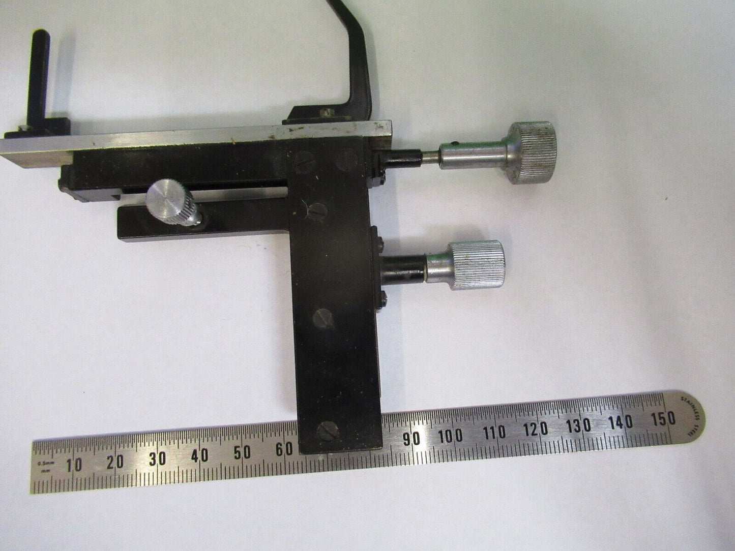 TIYODA JAPAN XY CLIPS STAGE MICROSCOPE PART AS PICTURED &S2-C-63